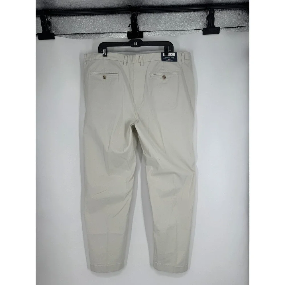 Vineyard Vines Breaker Pants Mens Size 42x30 Stone Chino Straight Leg Flat Front